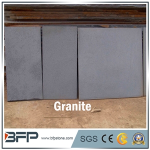 Black Granite Step, Black Granite Riser, Black Granite Tread as Polished Surface and Flamed Surface