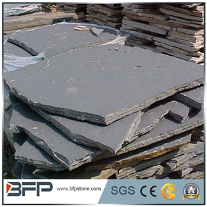 Black Grey Basalt Fujian Andesite Flamed Flagstone, Split Crazy Paver, Irregular Patio Paver ,Random Wall Flagstone