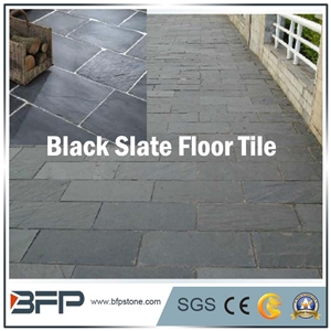 China Natural Slate Stone,Black Slate for Wall and Floor Covering