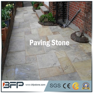 China Sandstone Paving Stone, Beige Sandstone Pavement, Terrace Floors, Walkway Pavers, Exterior Pattern