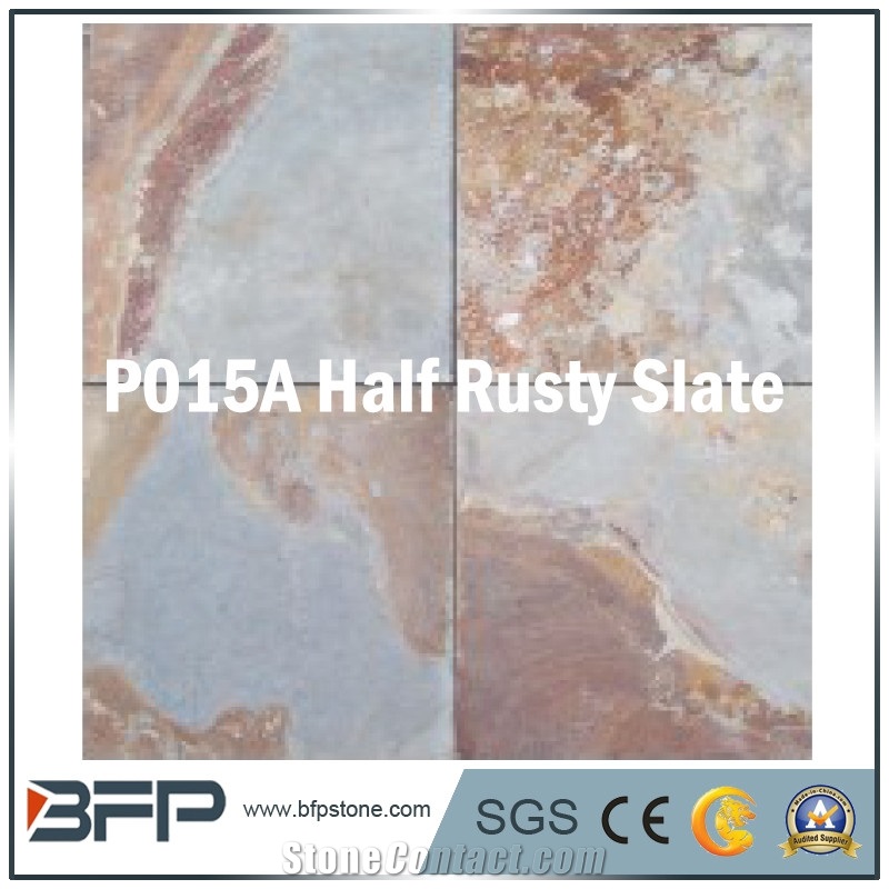 China Slate Stone,Half Rusty Slate Tile,Slate Stone Floor Tile,Slate Tiles