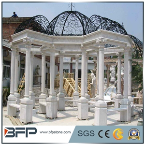 China White Marble Stone Temple&Pavilions, Garden/Park Pavilions,Chinese Style Gazebo, Stone Carved Gazebo,Landscping Stones, Exterior& Outdoor Gazebo