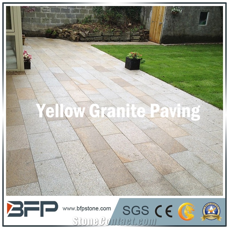 Chinese Yellow Rusty Granite Tiles for Pavement/Paving