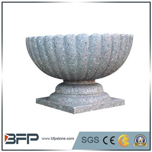 Different Shaped -G603 Grey Granite Flower Stand Pot & Planters /Garden Decor Landscaping Stone,Exterior Stone