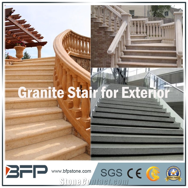 Exterior Step & Riser & Tread with White or Yellow or Grey