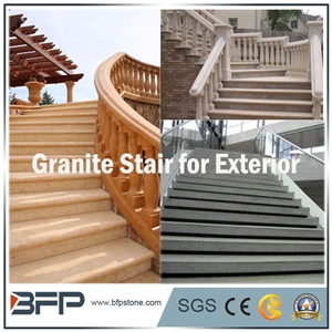 Exterior Step & Riser & Tread with White or Yellow or Grey