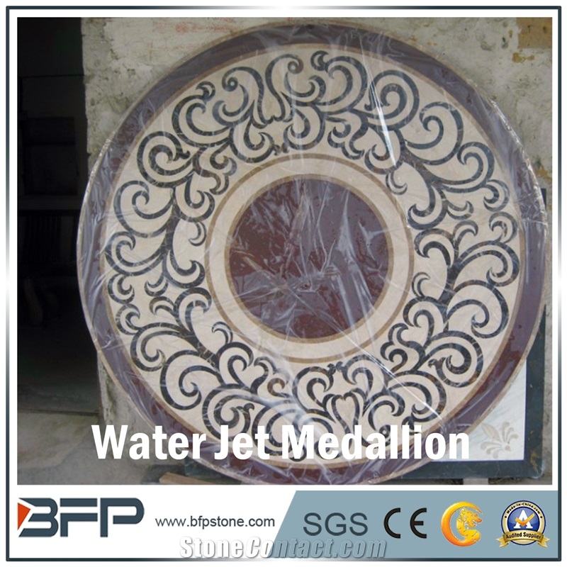 Floor Decoration Design, Marble Medallion, Marble Water Jet Pattern or Water Jet Medallion, Round Medallion, Rosettes Medallion, Floor Medallion for Wall Tile and Floor Tile