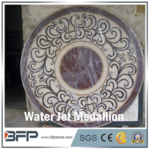Floor Decoration Design, Marble Medallion, Marble Water Jet Pattern or Water Jet Medallion, Round Medallion, Rosettes Medallion, Floor Medallion for Wall Tile and Floor Tile