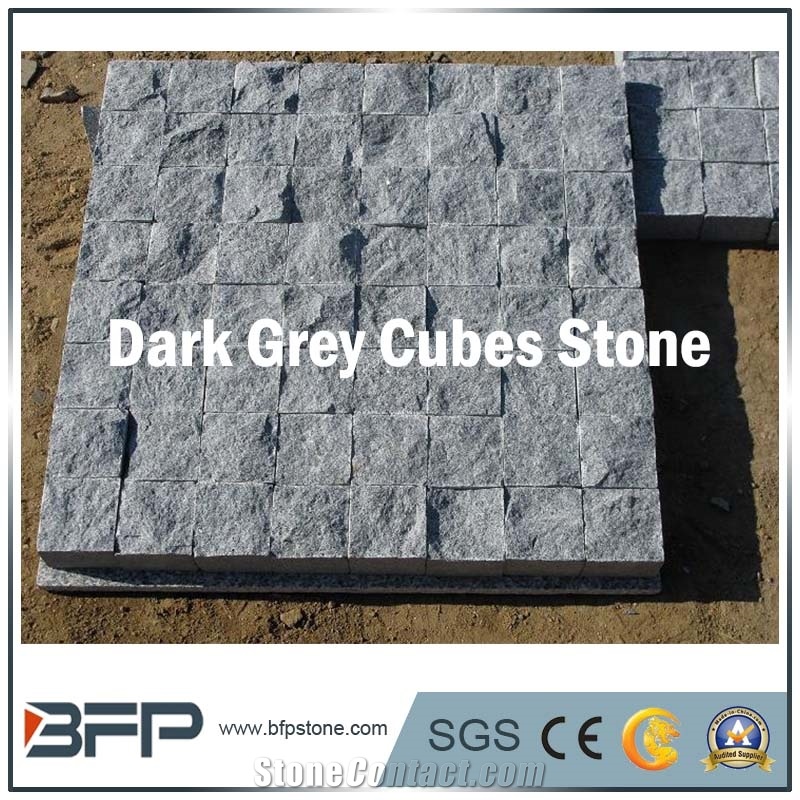G602 Granite Cobble Stone, Cube Stone, Cobble Meshed Stone, Garden Pavements, Yard Pavements, Patio Pavers