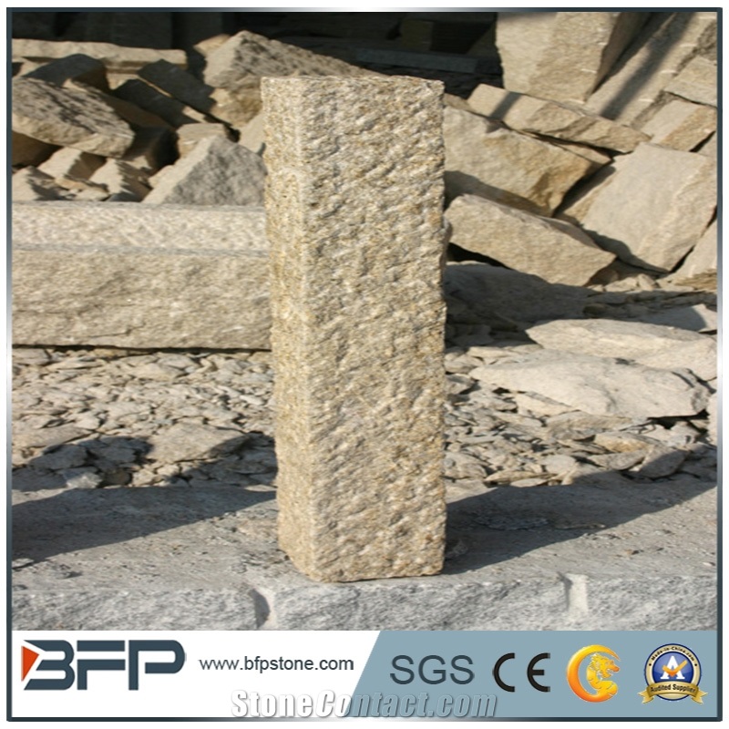 G603 Bianco Crystal Granite Kerbstone, G603 Granite/Light Grey Granite Flamed and Natural Pillars &Posts With/Without Hole