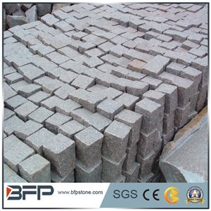 G603 Hubei Wuhan China Grey Granite Cubic Stone, Cobbles and Paver Stone, Sawn/Natural/Bush-Hammered Surface