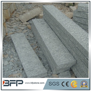 G603 Kerb Stone, G603 Kerb Stone, Best Sell in European Market Light Grey Granite Flamed and Natural Palisade With/Without Hole