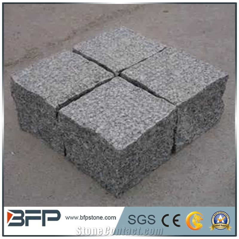 G654 Padang Dark Grey Granite Drive Way Patio Paving Stone with Bushhammered/Natural/Falmed Finish, G654 Granite Cube Stone & Pavers