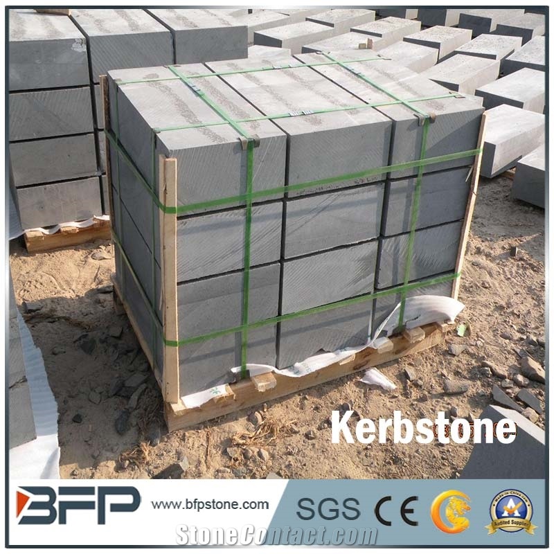 Granite G654 Kerbstone, Curbstone, Flamed, Polished, G654 Black Granite Kerbstone