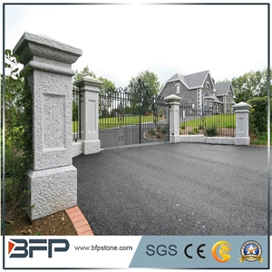 Granite Sesame Black G654 Palisade, Pineappled Palisade, G654 Grey Granite Gates, Fence