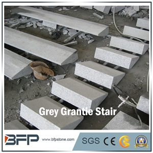 Grey Granite Step, Grey Granite Riser, Grey Granite Tread for Exterior Decoration