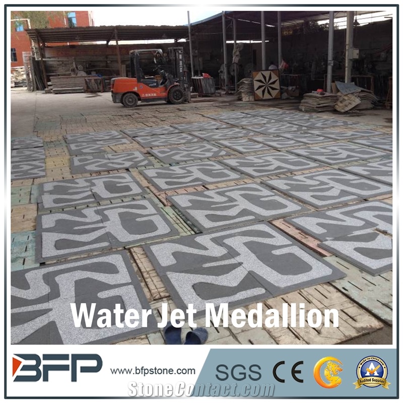 Grey Marble Medalion, Marble Water Jet Medallion, Marble Water Jet Pattern, Square Medallion, Floor Medallion, for Floor Tile and Wall Tile