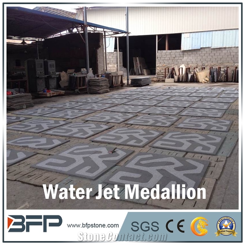 Grey Marble Medalion, Marble Water Jet Medallion, Marble Water Jet Pattern, Square Medallion, Floor Medallion, for Floor Tile and Wall Tile