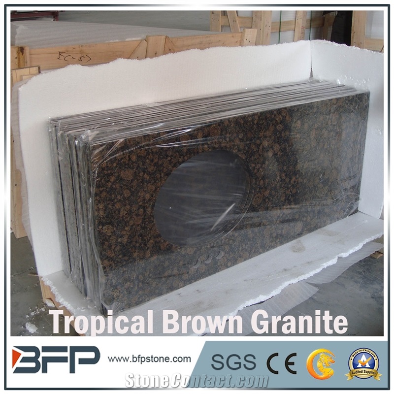 India Tropical Brown,India Tropic Brown,Indian Tropical Brown Granite,Tropical Brown Granite for Vantiy Top/Bathroom Top