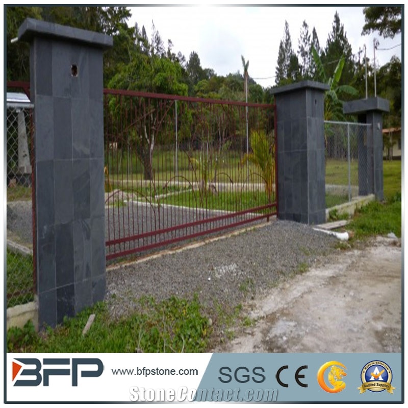 Ledge Slate Decorative Gate Post, Ledger Slate Decorative Gate Pillar
