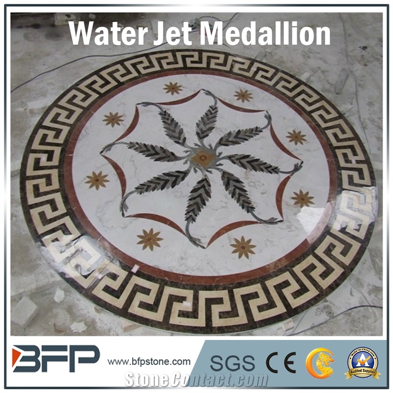 Marble Medallion, Marble Water Jet Medallion or Water Jet Pattern, Floor Medallion, Round Medallion, Rosettes Medallion for Floor Design