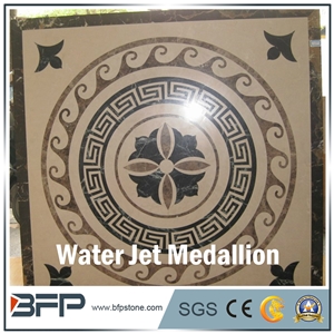 Marble Medallion, Marble Water Jet Medallion or Water Jet Pattern, Floor Medallion, Round Medallion, Rosettes Medallion for Wall Cladding in Hotel Hall