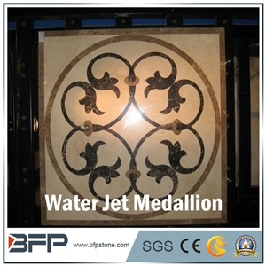 Marble Medallion, Marble Water Jet Medallion or Water Jet Pattern, Floor Medallion, Round Medallion, Rosettes Medallion in Lobby and Hall