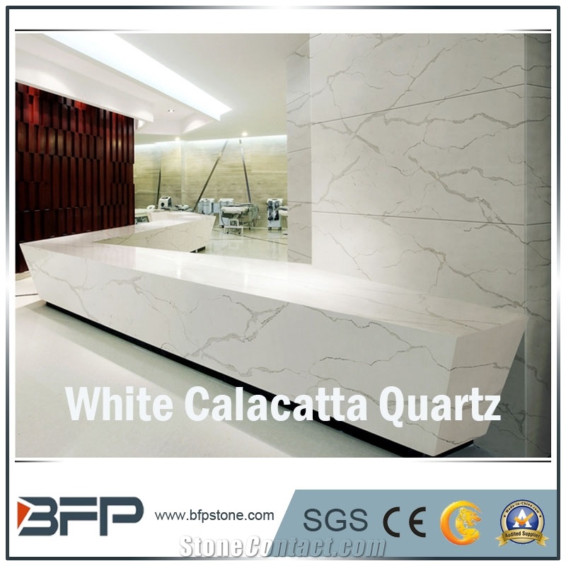 Marble Quartz Stone,Calacatte White Quartz Stone,Quartz Slabs,White Calacatta Quartz Slabs