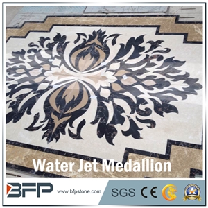 Marble Water Jet Medallion or Water Jet Pattern, Rosettes Medallion, Floor Medallion for Wall Tile and Floor Tile