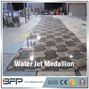 Mosaic Medallion, Marble Water Jet Medallion, Marble Water Jet Pattern, Round Medallion, Floor Medallion, Wall Medallion, for Floor Tile and Wall Tile