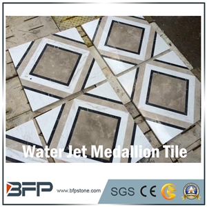 Multicolor Marble Water Jet Medallion Tile or Water Jet Pattern for Floor Tile and Wall Cladding