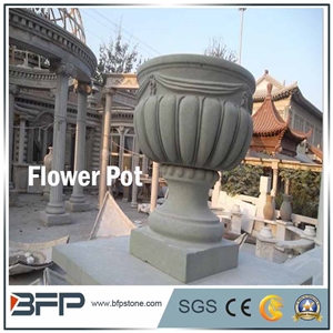 Planter Pots,Flower Pot, Granite Carved Flower Pot, Flower Stand, Exterior Flower Vase for Garden