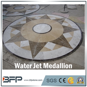 Round Marble Medallion & Water Jet Medallion & Marble Tile for Floor Design
