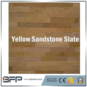 Sandstone Culture Stone, Sandstone Ledge Stone, Sandstone Stacked Stone, Split Face Cultured Stone for Feature Wall