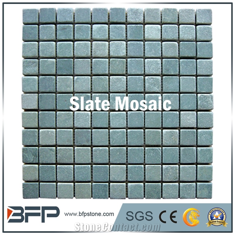 Slate Mosaic, Aquare Slate Mosaic, Hot Sell Slate Mosaic