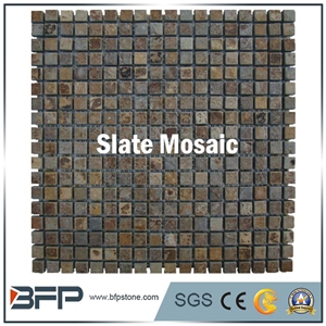 Slate Mosaic, Mosaic Tile, Diamond and Aquare Shape Slate Mosaic