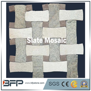 Slate Pattern, Slate Mosiac, Mosaic Tile, Slate Chipped Mosaic