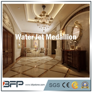 Square Marble Water Jet Medallion or Rectangle Pattern for Hall and Kitchen Room