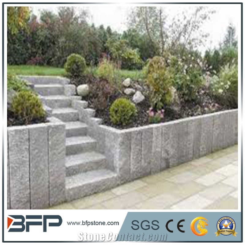 Stone Palisade, Granite Stone Palisade, G602 Granite Stone Pillars, Garden Decoration, Garden Ornament