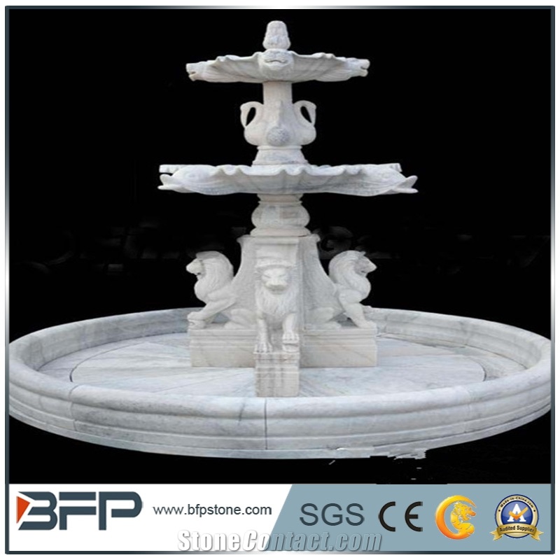 Water Features, White Fountains, Classic Style, Antique Shape, Exterior Fountains