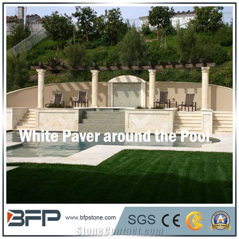 White Granite for Swimming Pool Coping, Nautral Pool Surrounding