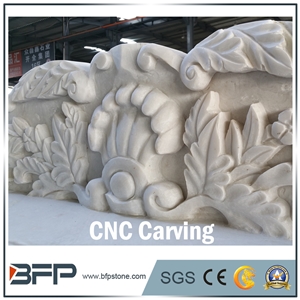 White Marble Cnn Sculpture, Cnc Carving Pattern