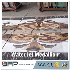 White Marble Medallion,Coffee Marble Medallion, Marble Water Jet Medallion or Water Jet Pattern, Floor Medallion, Rosettes Medallion for Wall Tile and Floor Tile