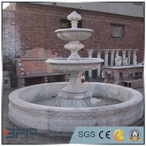 White Marble Sculpture,White Marble Water Fountain with Statue