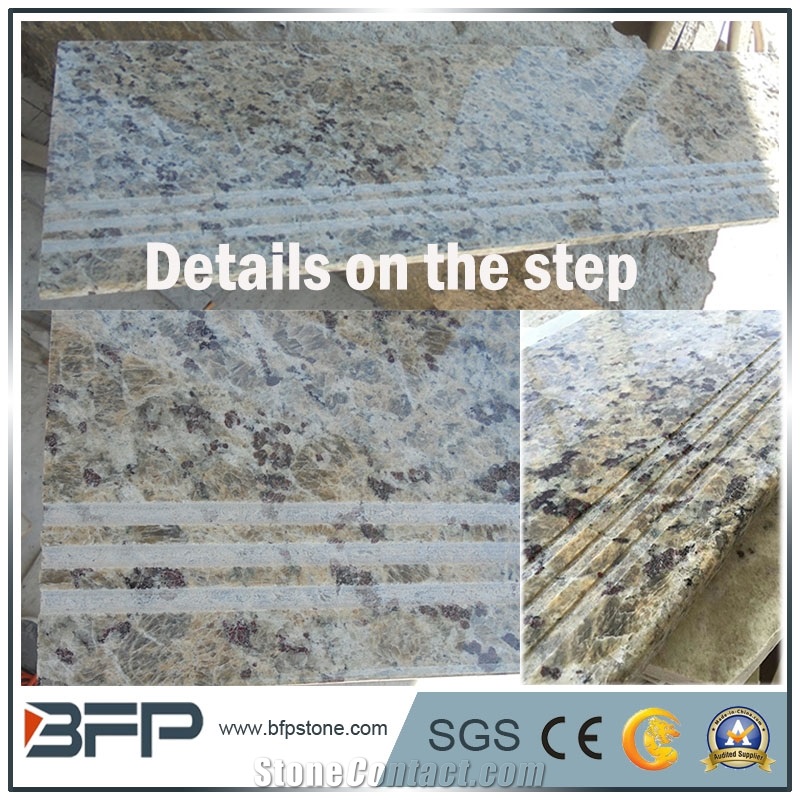Yellow Granite Step & Rusty Granite Riser
