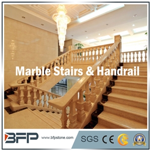 Yellow Marble Step & Riser & Tread for Interior Design