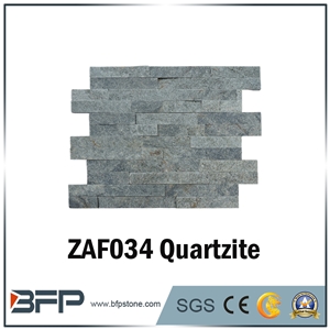 Z Shape Quartzite Culture Stone, Quartzite Ledge Stone, Quartzite Stacked Stone, Split Face Cultured Stone for Wall Cladding