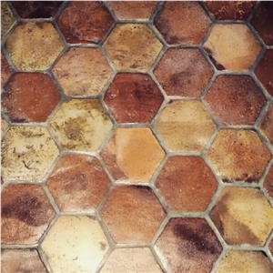 Antique Hexagon Terracotta Tiles