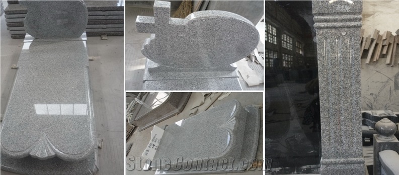Granite Gravestone, Grey Granite Monument & Tombstone, Custom Monuments
