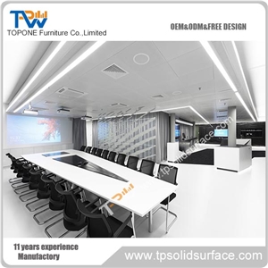 12 Persons Conference Tables for Office Furniture Manmade Stone